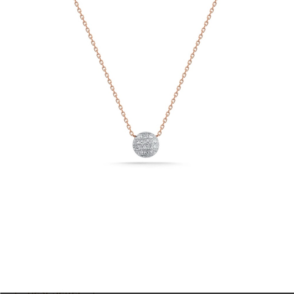 Lauren Joy Pendant Necklace 16” Rose Gold